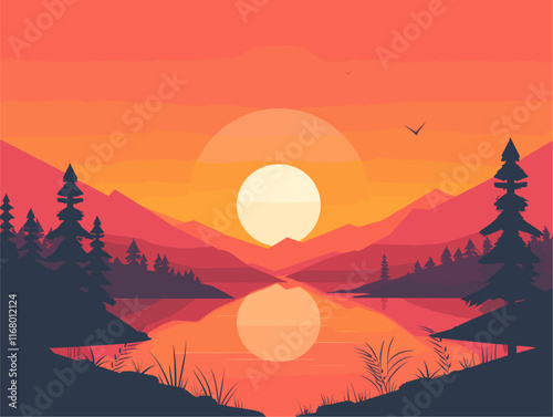 Animated Sunrise: A Vibrant Canvas of Ethereal Hues Unveils the Dawn's Embrace