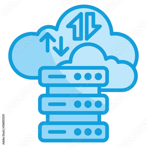 Cloud Storage Icon Element For Design