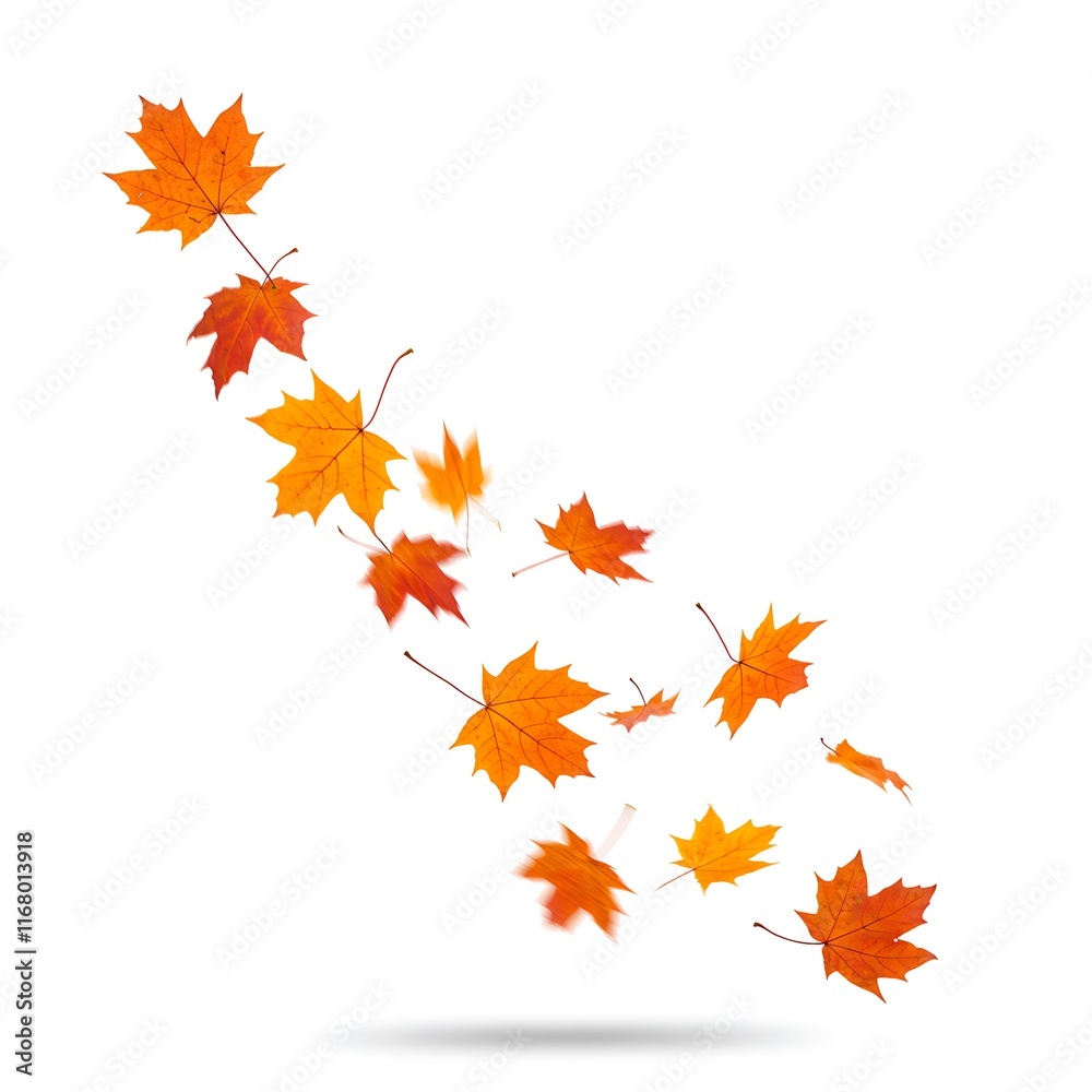 Stunning Autumn Maple Leaves Falling Swirling Motion Blur Stunning Autumn Maple Leaves Falling Swirling Motion Blur