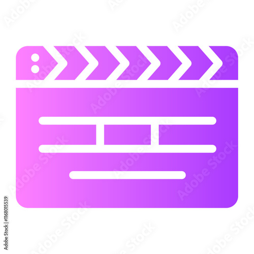 clapperboard Gradient icon