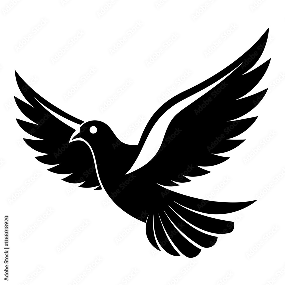 Obraz premium Dove silhouette illustration
