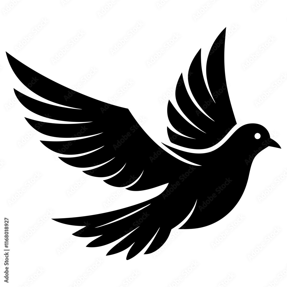 Obraz premium Dove silhouette illustration