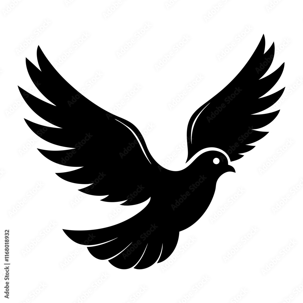 Obraz premium Dove silhouette illustration