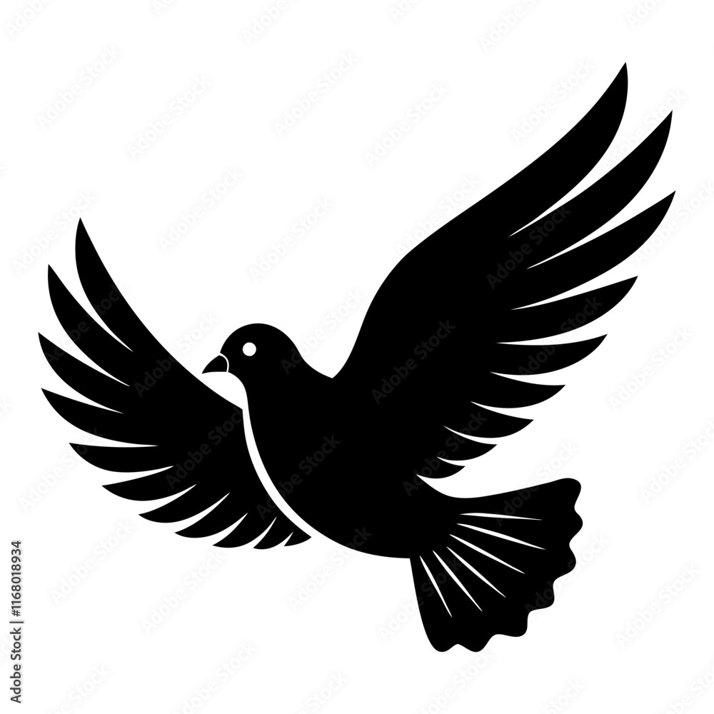 Obraz premium Dove silhouette illustration