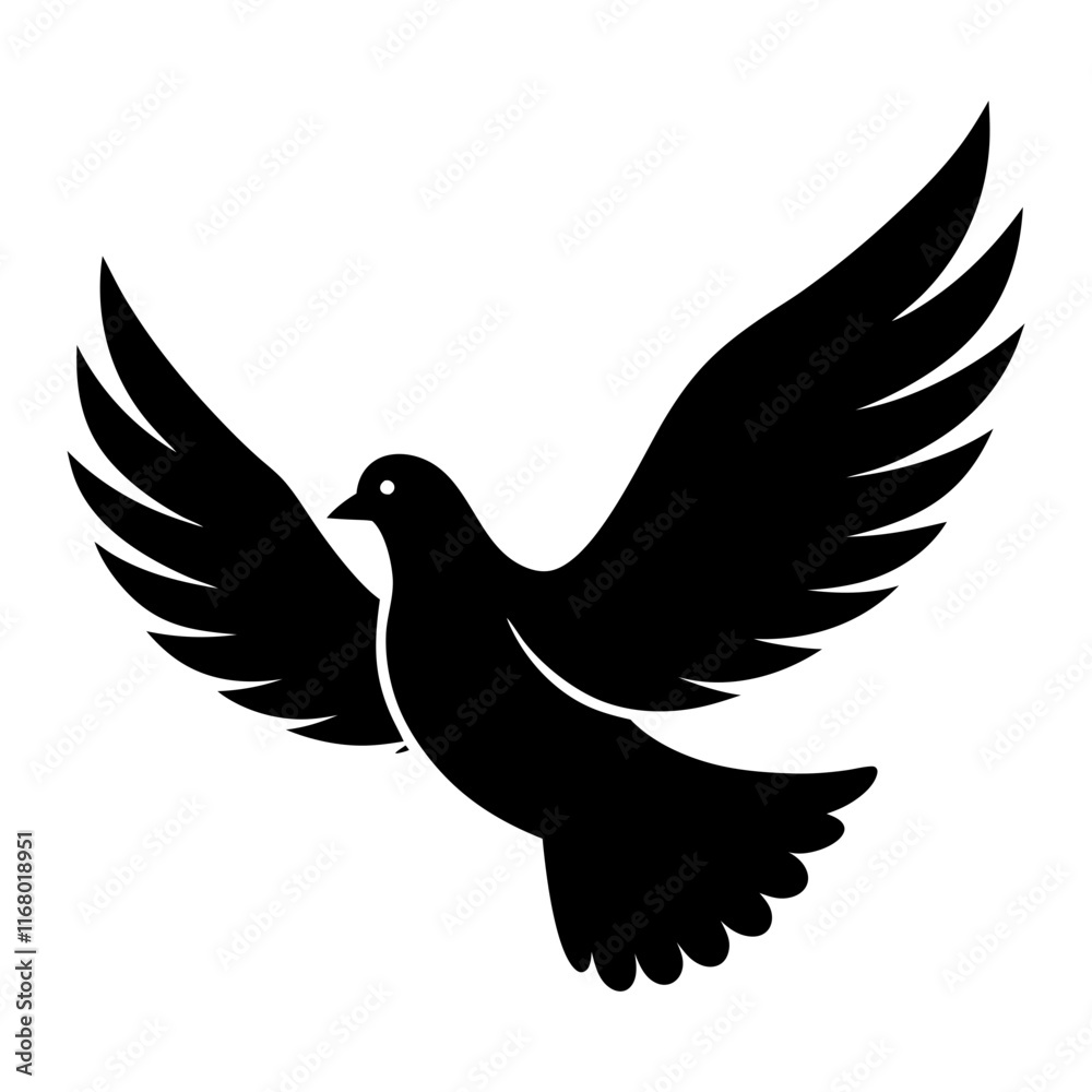 Obraz premium Dove silhouette illustration