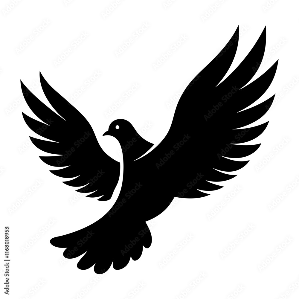 Fototapeta premium Dove silhouette illustration