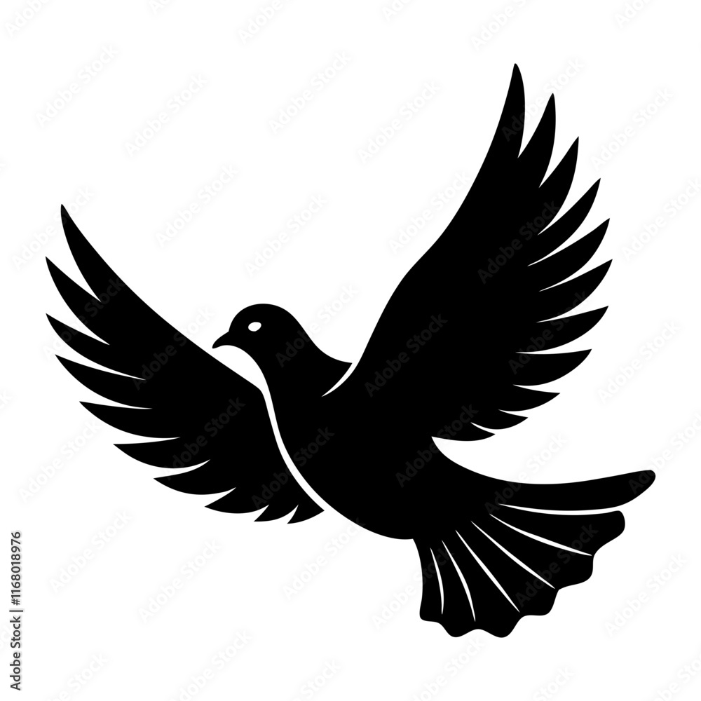 Obraz premium Dove silhouette illustration