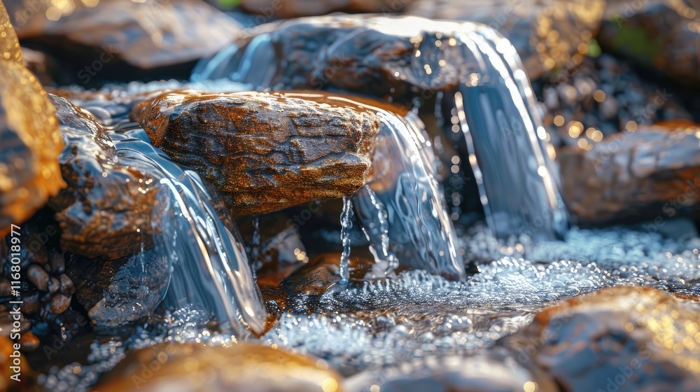 freshwater stream cascading over rocks freshwater stream cascading over rocks