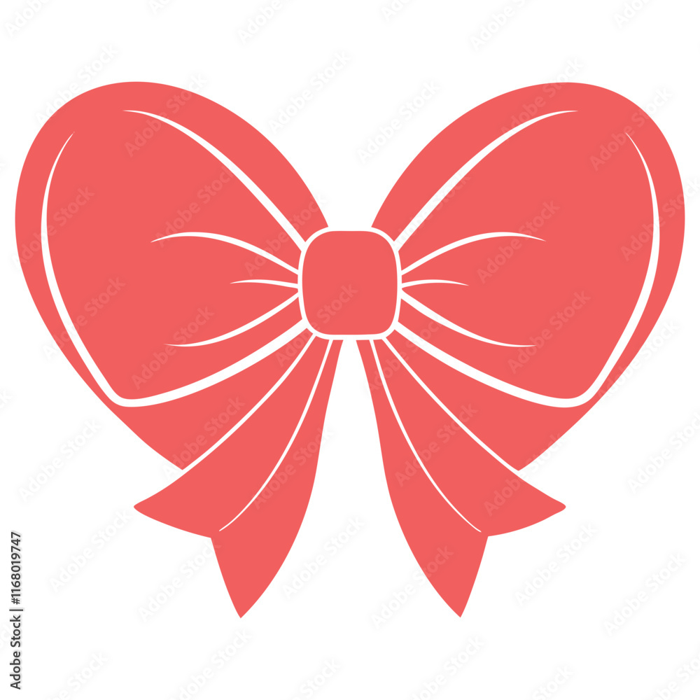 Valentine Pink Bow Illustration Valentine Pink Bow Illustration
