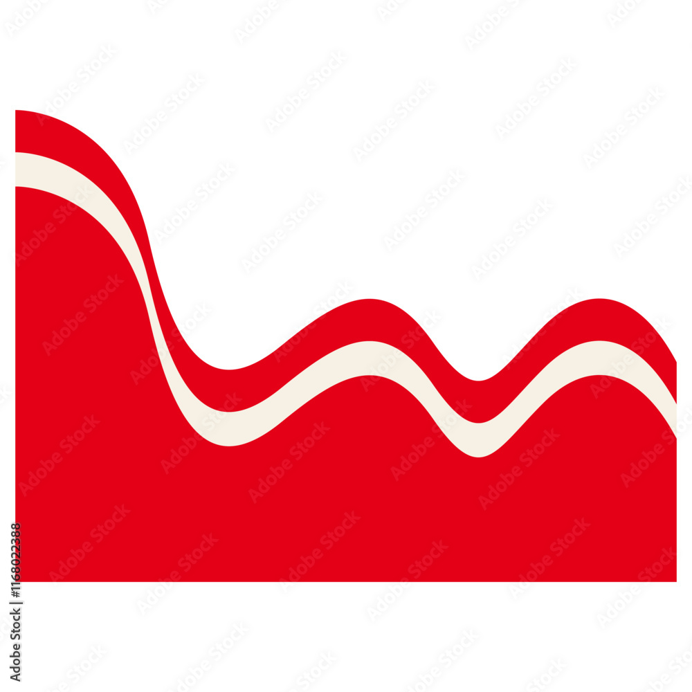 Indonesian Flag Ribbon Frame with Flat Design Style. Vector Illustration Isolated on White Background