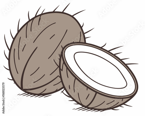 illustration of coconut fruit