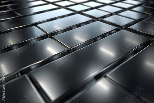 Wallpaper Mural Background wallpaper A detailed close-up of a reflective metallic grid surface, showcasing a sleek and polished design with intricate textures. Torontodigital.ca