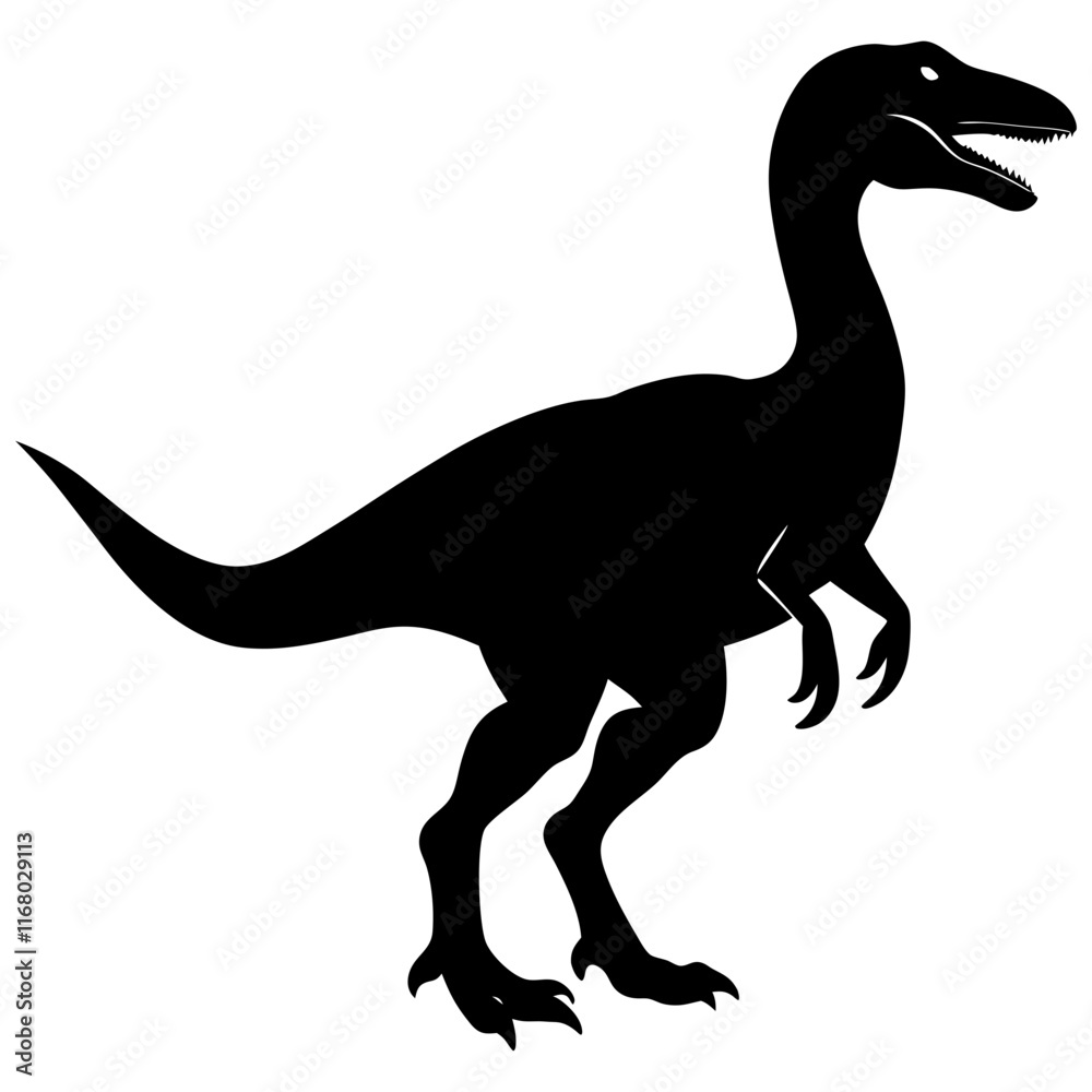 Fototapeta premium Dinosaur silhouette illustration