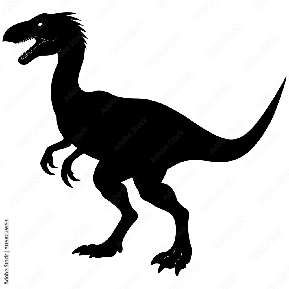 Fototapeta premium Dinosaur silhouette illustration