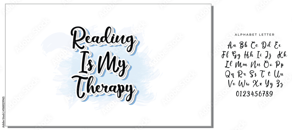 Reading Is My Therapy Calligraphy Design Lettering Phrase Reading Is My Therapy Calligraphy Design Lettering Phrase
