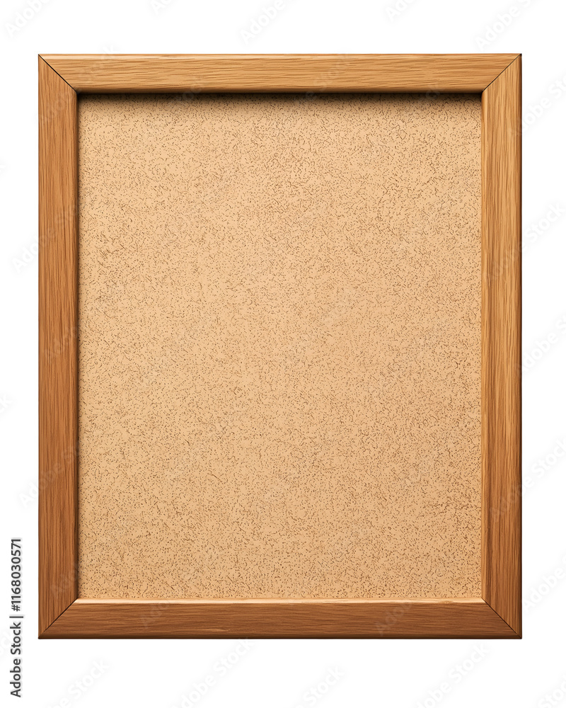Fototapeta premium Corkboard style frame with space for notes and pictures, Isolated on transparent or white background cut out