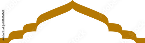 Mosque Dome Outline, Islamic Decorative Ornament,