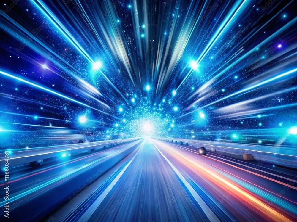 Abstract Blue White Speed Light Background: Futuristic Time Space Travel Abstract Blue White Speed Light Background: Futuristic Time Space Travel
