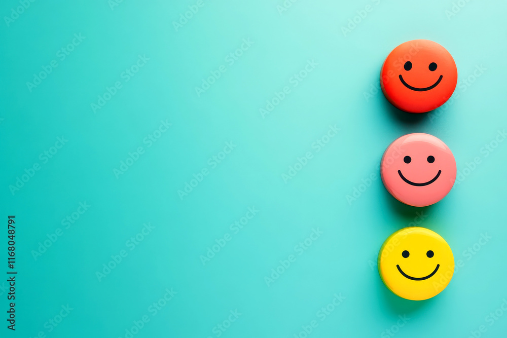 Funny smiley face on a white background. World Emoji Day Funny smiley face on a white background. World Emoji Day
