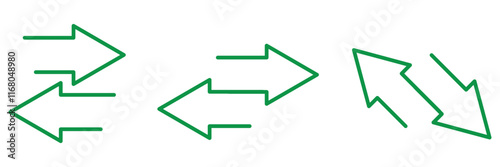 exchange arrow icons set, arrows transfer icons vector illustration eps 10.