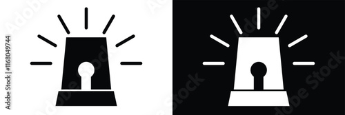 siren icon set. emergency siren icon set vector illustration on isolated background eps 10.