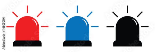 siren icon set.  alarm siren icon set. vector illustration eps 10.
