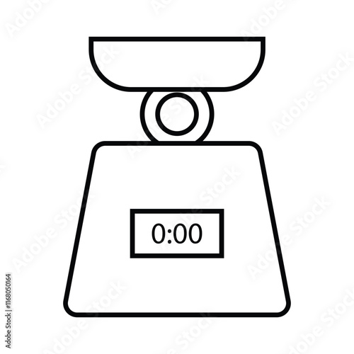 Kitchen scales icon set. vector illustration eps 10. digital scale icons. 