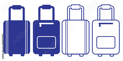 luggage bag icon for travel  or trip. travel bag icon set. vector illustration eps 10.