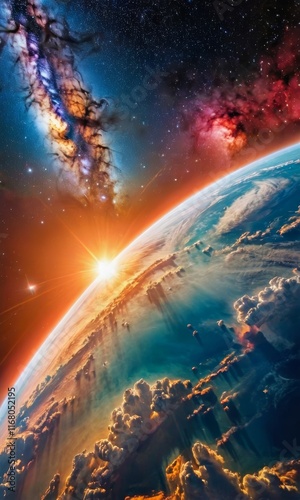 phone wallpaper universe planet space HDR science colorful