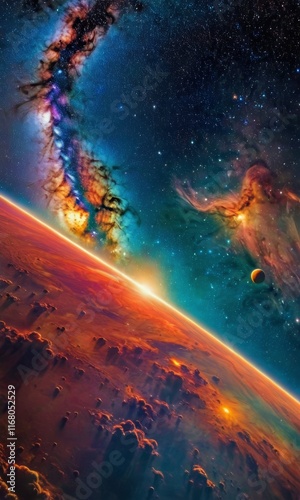 phone wallpaper universe planet space HDR science colorful