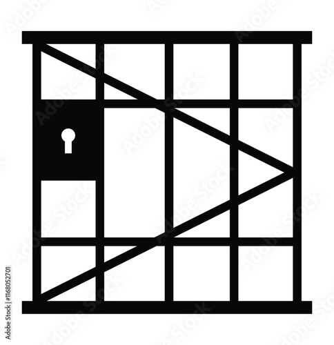 jail icon set. prison icon eps 10.
