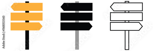 traffic road sign icon set. traffic board icon set eps 10.