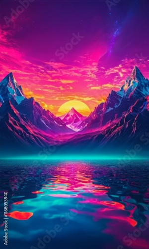 phone wallpaper dreamcore synthwave abstract colorful