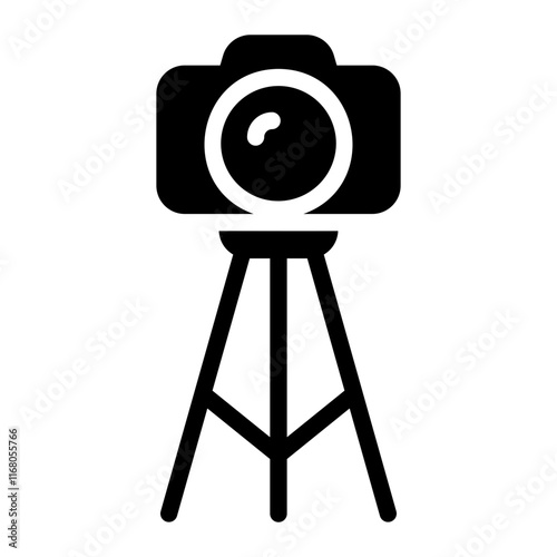 camera tripod Solid icon