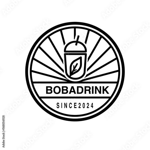 vintage design logo concept drink