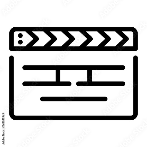 clapperboard Line Icon