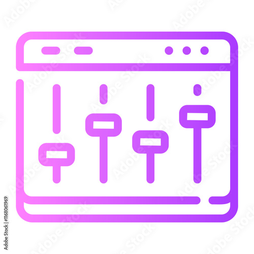 soundboard Line Gradient Icon