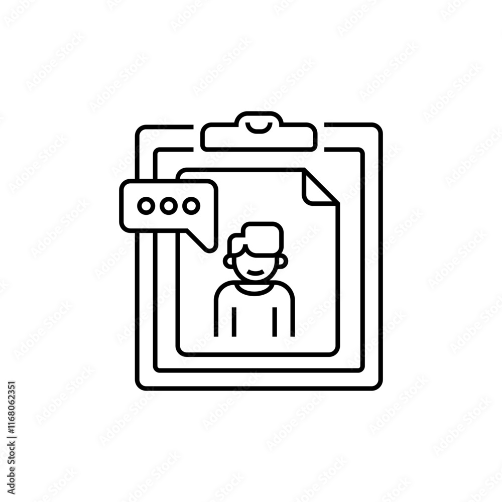 Contact Form Line Icon. linear style sign for mobile concept and web design. Outline vector icon. Contact Form Line Icon. linear style sign for mobile concept and web design. Outline vector icon.