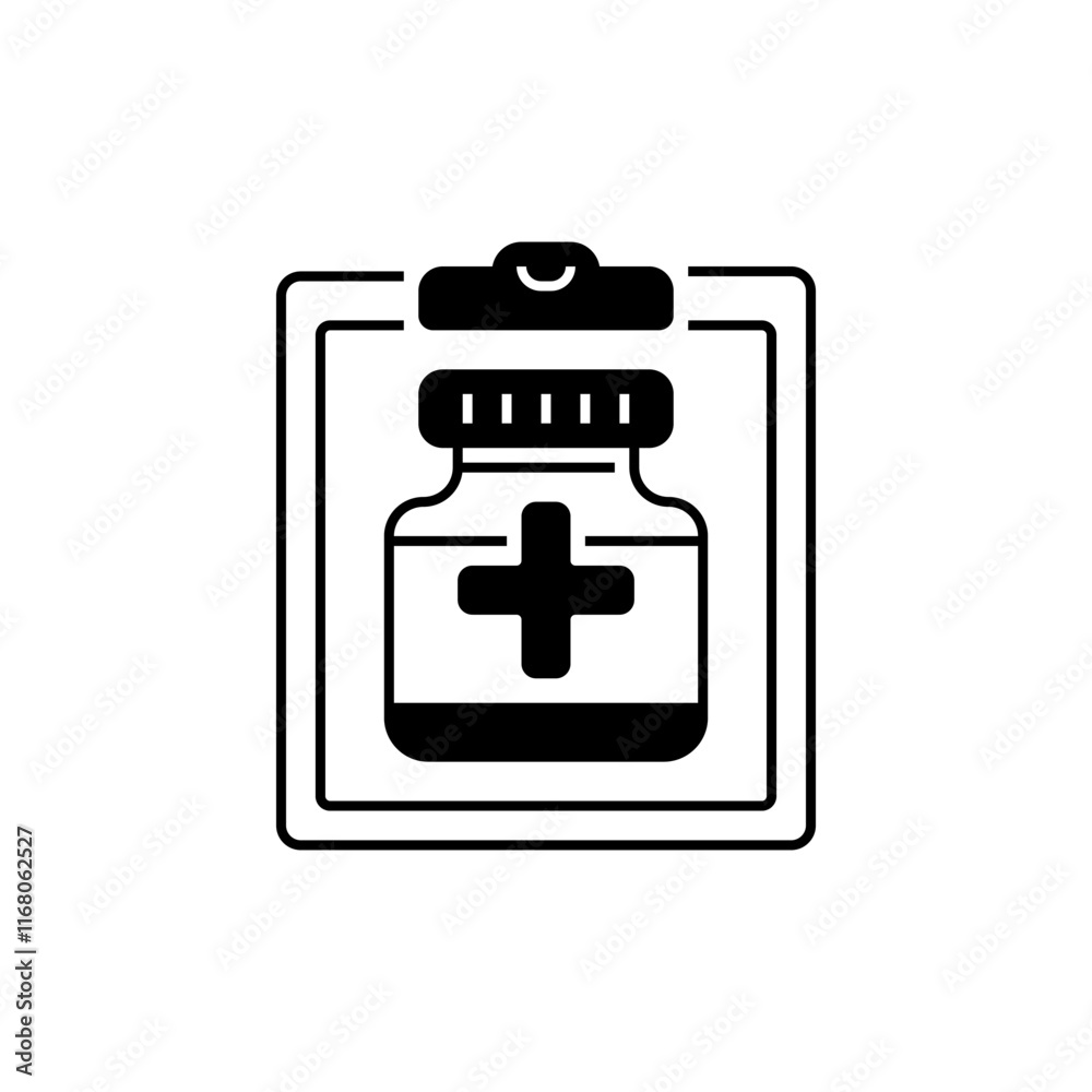 Prescription Line Icon. linear style sign for mobile concept and web design. Outline vector icon. Prescription Line Icon. linear style sign for mobile concept and web design. Outline vector icon.