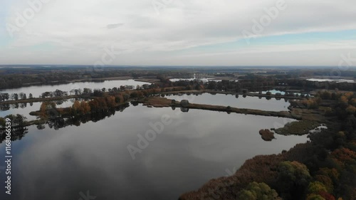 Drone view on Milicz's Ponds in Poland (part 2) photo