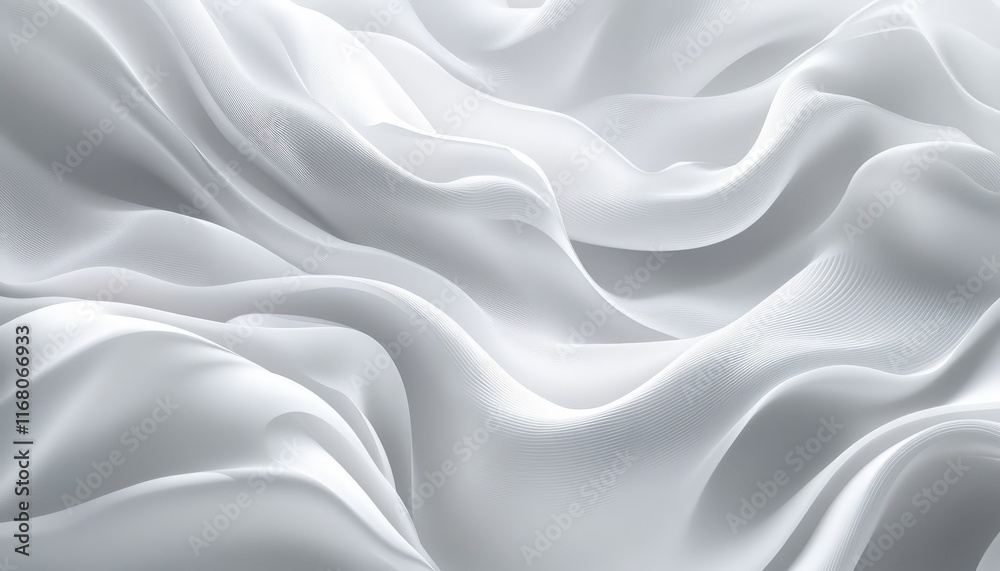 Elegant Draped White Silk Fabric Texture Smooth Waves Soft Light Abstract Background Elegant Draped White Silk Fabric Texture Smooth Waves Soft Light Abstract Background