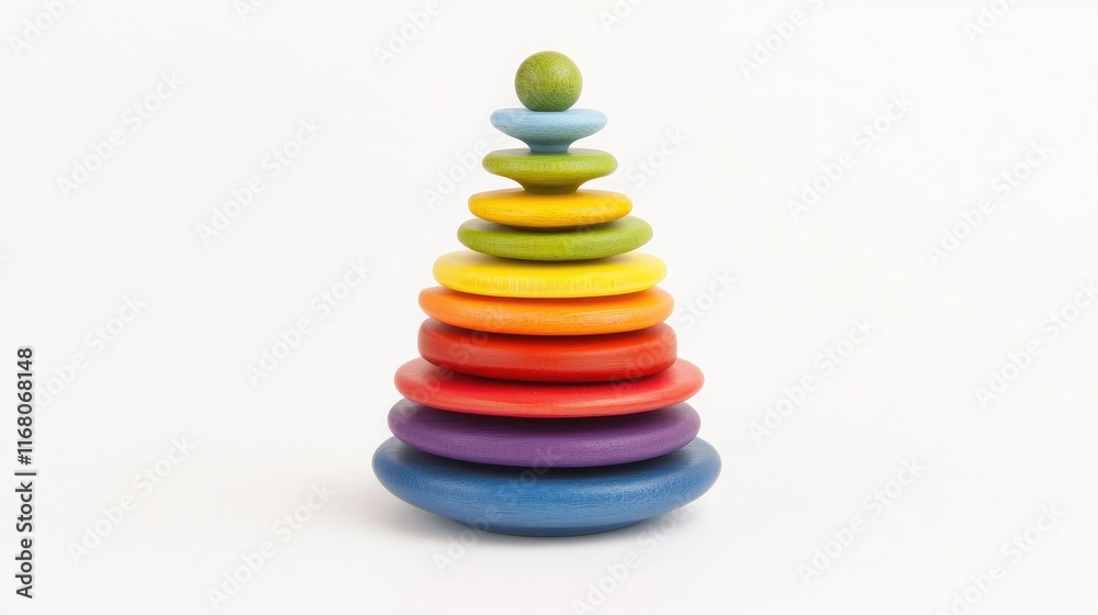 Vibrant Wooden Stacking Toy Pyramid for Children’s Learning and Development, Ideal for Early Childhood Education and Fine Motor Skill Enhancement Vibrant Wooden Stacking Toy Pyramid for Children’s Learning and Development, Ideal for Early Childhood Education and Fine Motor Skill Enhancement
