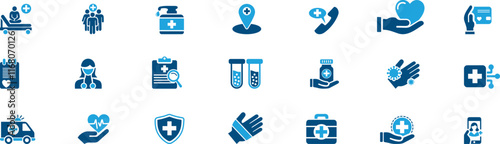  Healthcare icon set You can easily change the color.