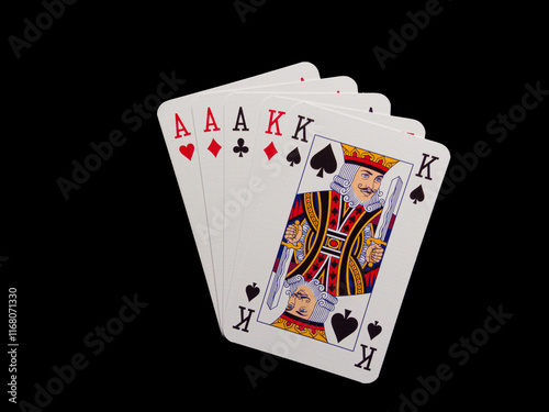 A deck of cards with the King of Hearts on the top