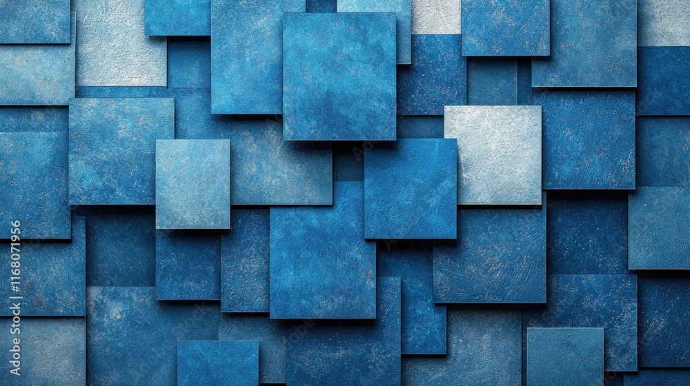 Blue Monochrome Geometric Abstract Artwork Close Up - Minimalist Design with Overlapping Shapes for Modern Aesthetic Blue Monochrome Geometric Abstract Artwork Close Up - Minimalist Design with Overlapping Shapes for Modern Aesthetic