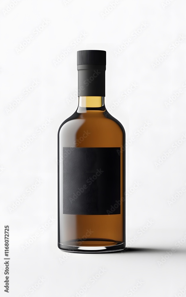 Mockup template for a product label on a sleek bottle with a polished design Mockup template for a product label on a sleek bottle with a polished design