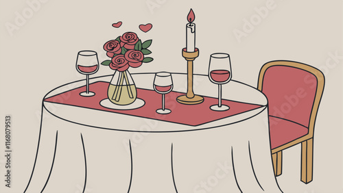 Romantic Dinner Table Setting