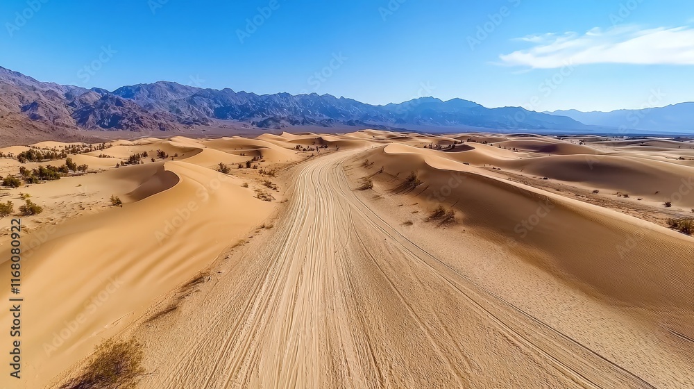 Expansive Aerial View of Desert Landscape Expansive Aerial View of Desert Landscape