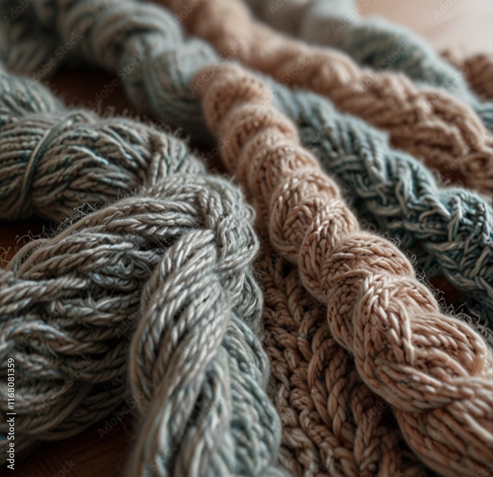 Cozy hand knitting with soft chunky wool Generative Ai.
Cozy hand knitting with soft chunky wool Generative Ai.