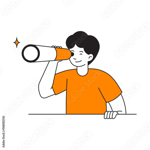 Open Hiring Man with Monocular